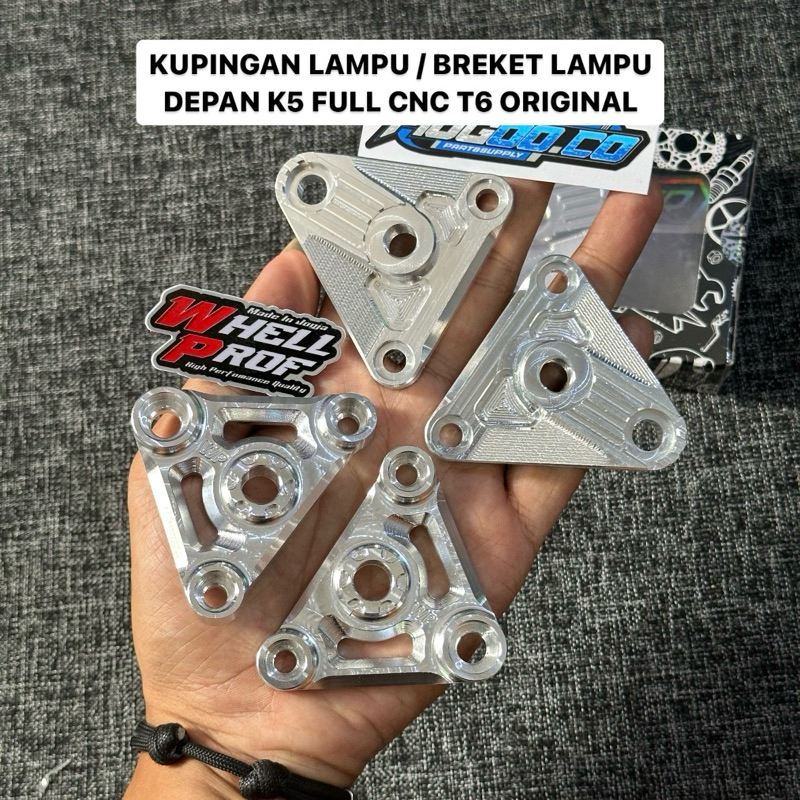 KUPINGAN K5 CNC KUPINGAN LAMPU K5 CNC SEGITIGA K5 CNC BREKET LAMPU DEPAN K5 CNC KUPINGAN LAMPU DEPAN