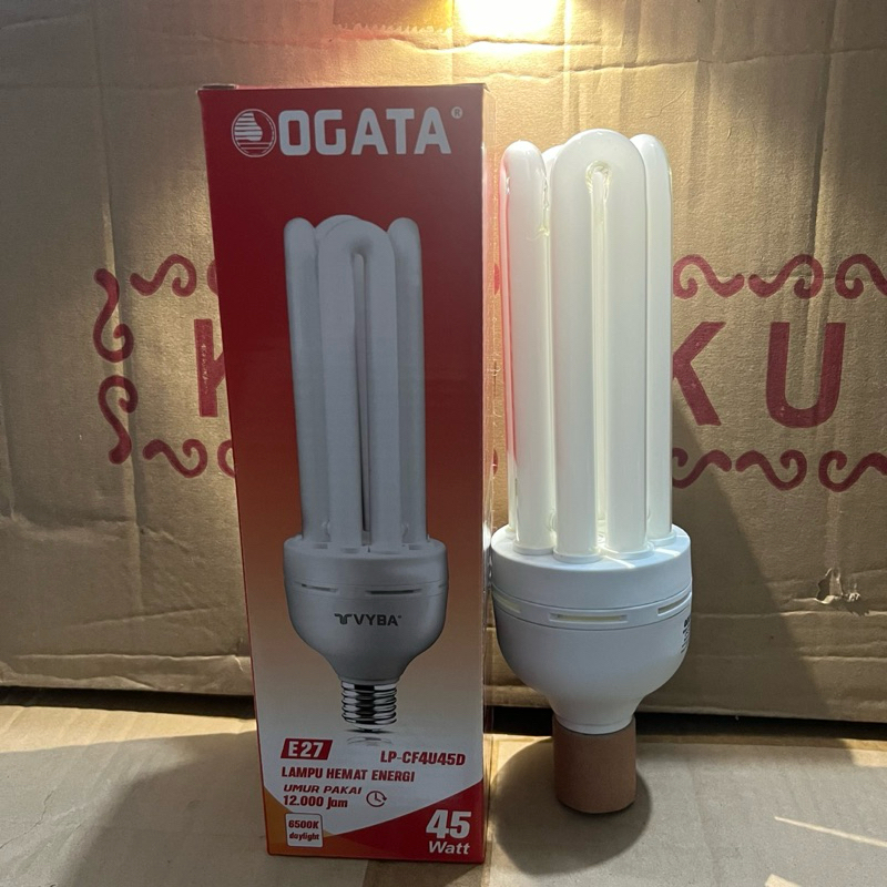 Plc Lampu Bohlam Kaca 4U 45Watt 45 Watt W E27 E 27 Terang Lampu Besar Lampu Jalanan Beling 4 Jari