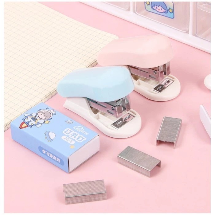 

✨TSK✨STAPLER MINI LUCU 2IN1