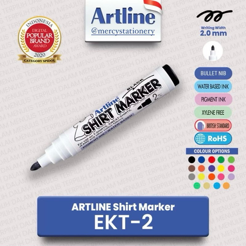 

Spidol Kain Shirt Fabric Marker EKT2 Artline