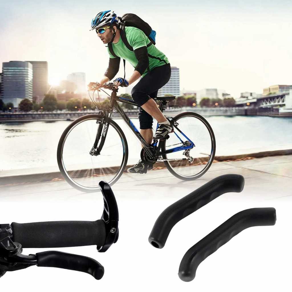 Silikon Pelindung Handle Rem Tangan Sepeda 2 PCS Karet Roadbike BMX Listrik Gunung Lipat MTB Polygon