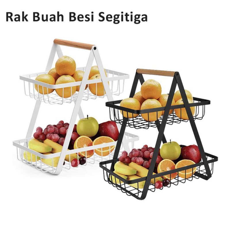 Rak buah besi Rak dapur Rak serga guna Rak 2tingkat