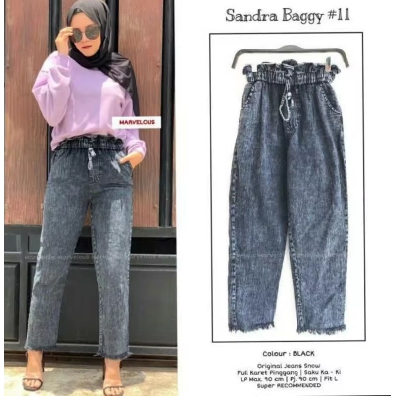 CELANA BAGGY PANTS JEANS M-XL BB 40-65 ( TANPA KANCING )