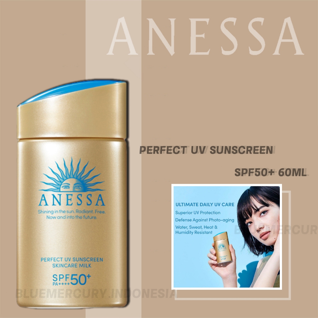 ANESSA Sunscreen Milk 60ml Anessa Perfect UV Sunscreen Skincare Milk SPF50 PA++++