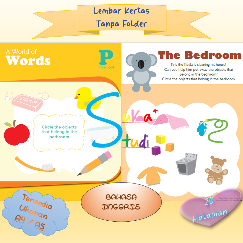 

SUKASTUDI - Kertas WORKSHEET PRESCHOOL Lembar Belajar Aktivitas Worksheet Anak Lembar Kerja