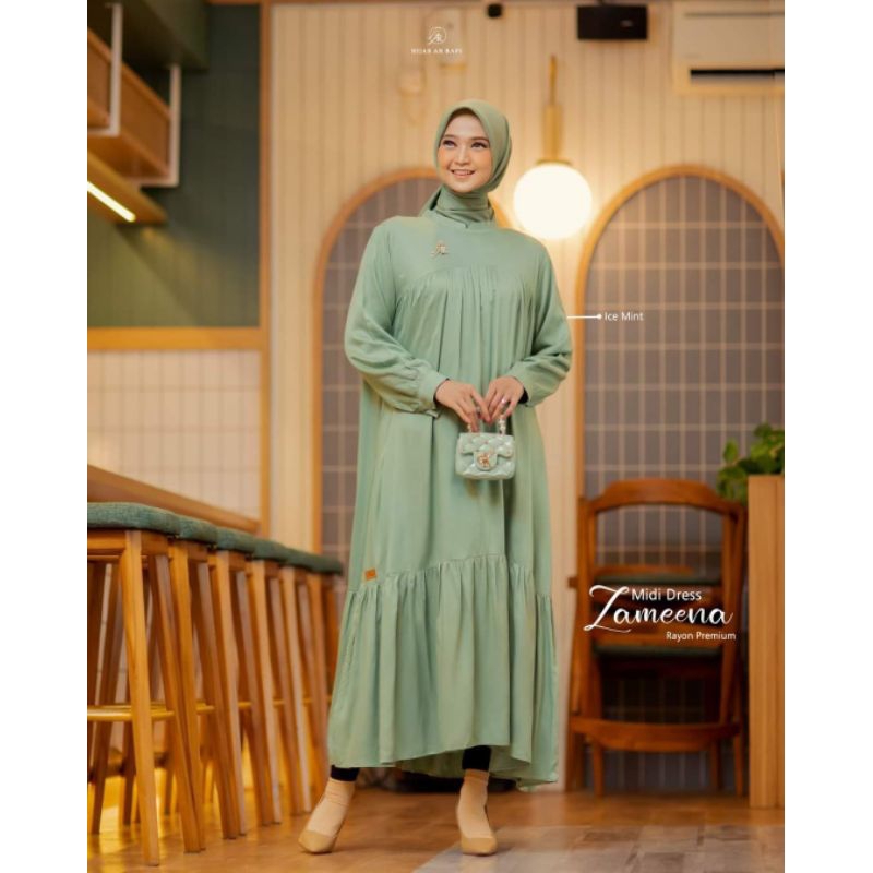 ZAMEENA MIDI DRESS BY HIJAB ARRAFI MIDI DRESS TERLARIS