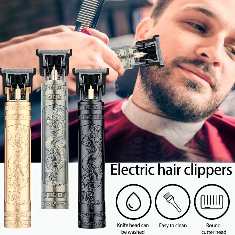 Banyak Dibeli alat cukur rambut trimer vintage t9 alat cukur jenggot alat cukur kumis alat cukur vin