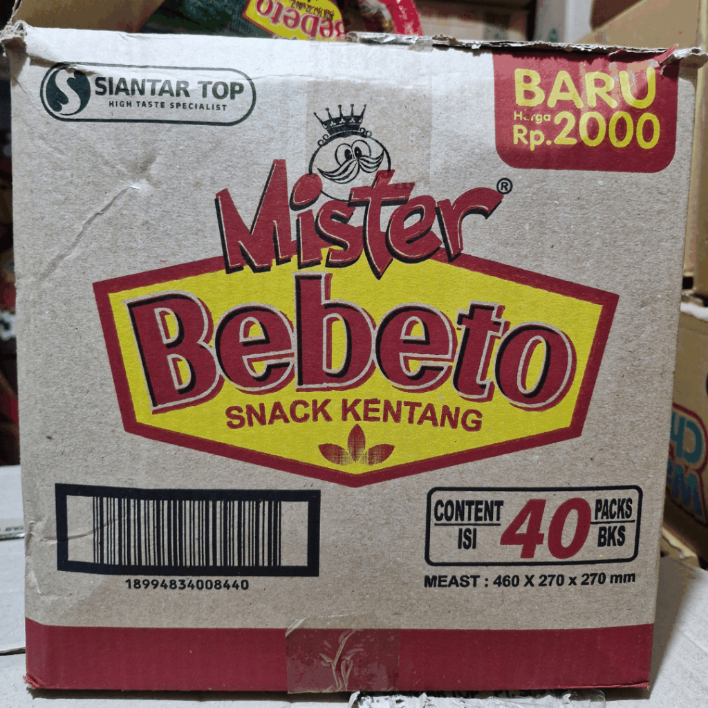 

Bebeto Snack Kentang Dus 40@15g