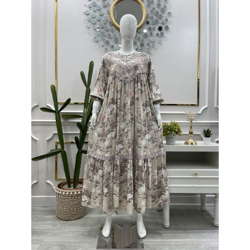 Gamis salvina ys viscose armani renda tile terbaru.