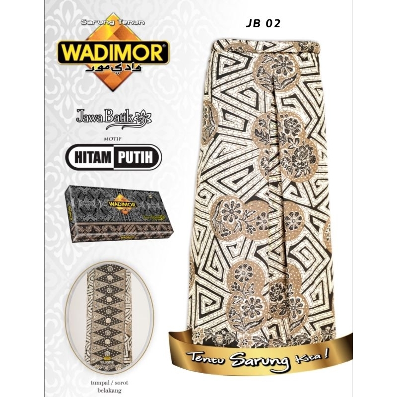 SARUNG WADIMOR BATIK JAWA HITAM PUTIH