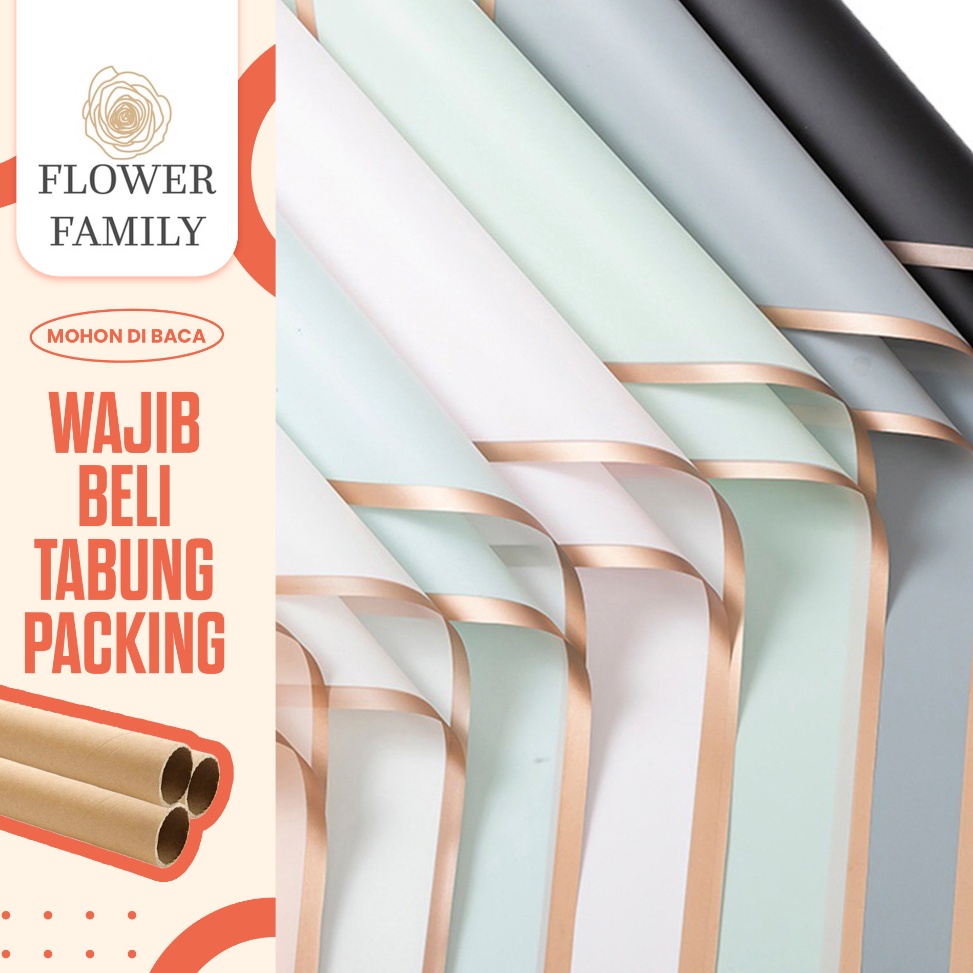 

Serba Murah Flower Family 2 LEMBAR Flower Wrapping Paper LIST GOLD Kertas Buket Bunga Cellophane Florist Kertas Bunga Buket Kado Wisuda Anniversary