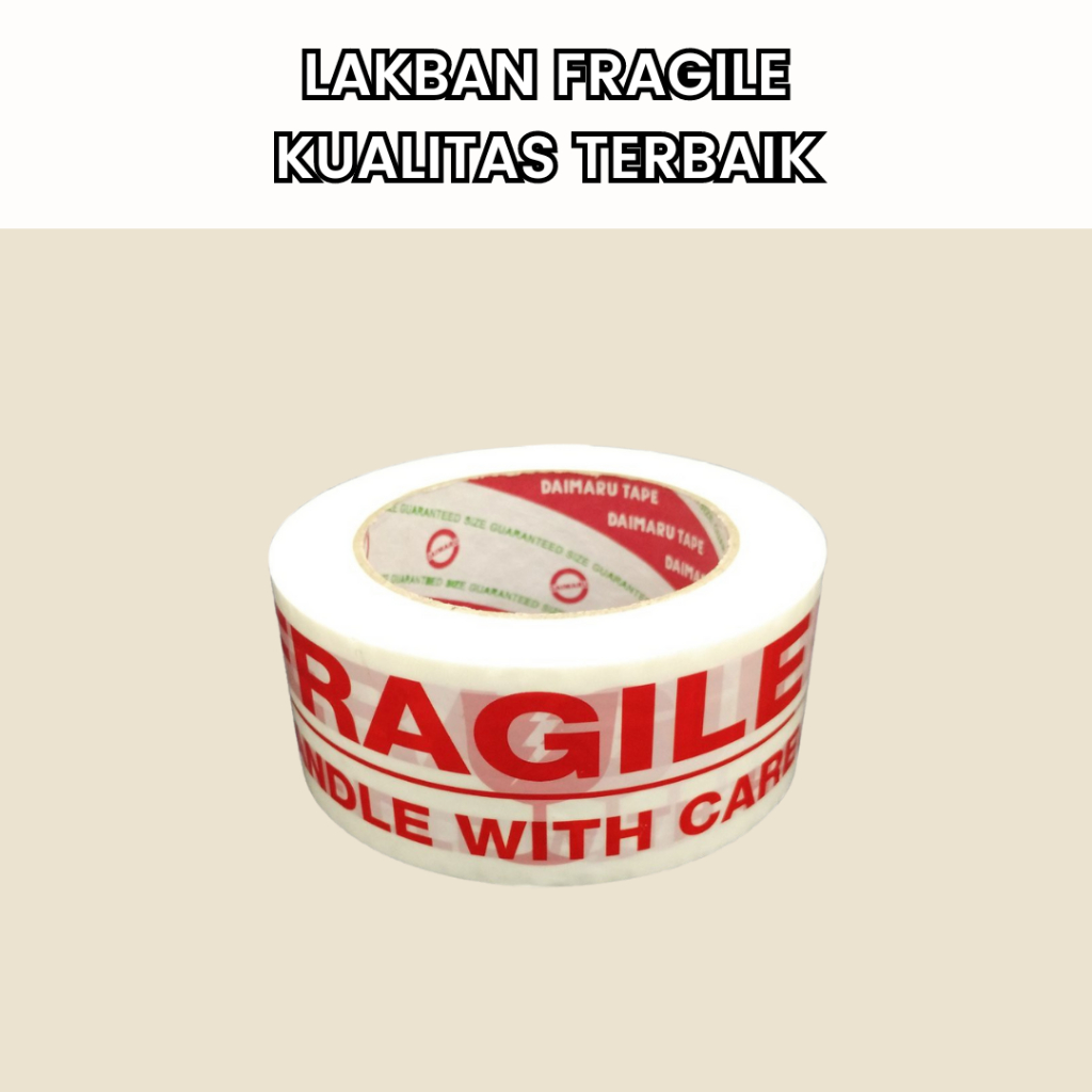 

Lakban Fragile 2 inch x 100 yard Merah Jangan Dibanting Isolasi Selotip Packing Murah Kuat Anti Putus Solo sukoharjo