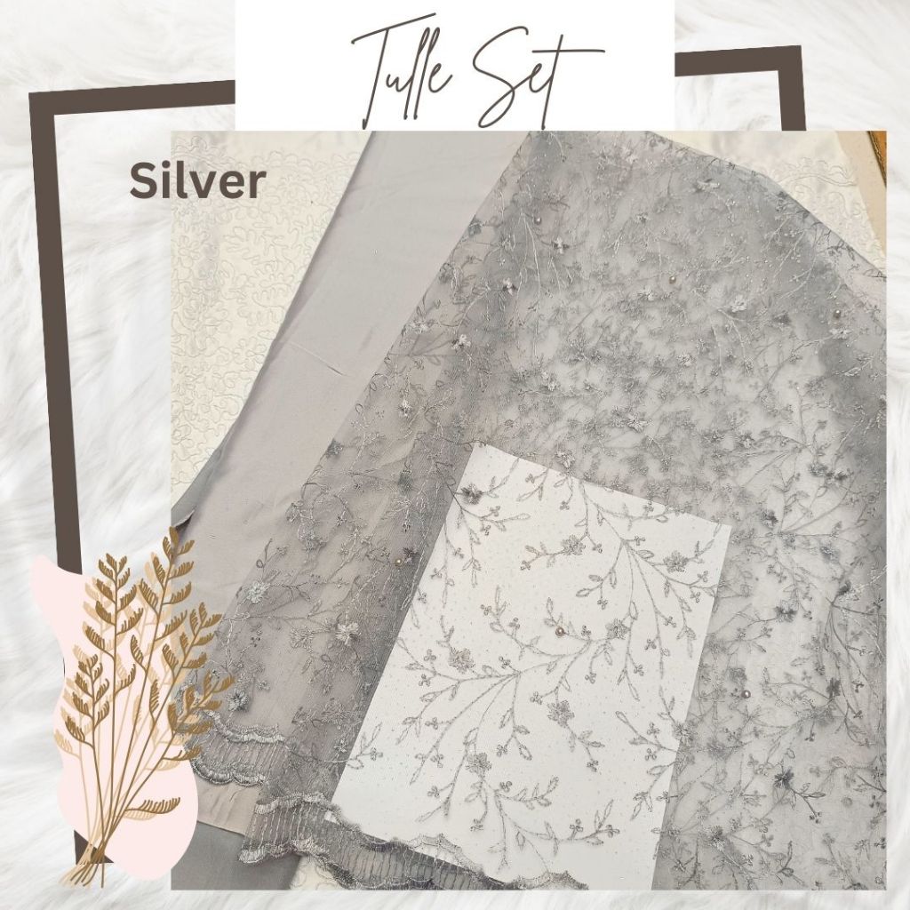 DYA369 Kain Bridesmaid Paket / Paket Bridesmaid Dress (Brokat Tile + Satin Velvet ) / Kain