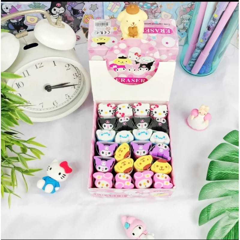 

Veiso_Penghapus Eraser Karakter Sanrio Lucu Sanrio Hello Kitty My Melody Kuromi Cinnamoroll Purin