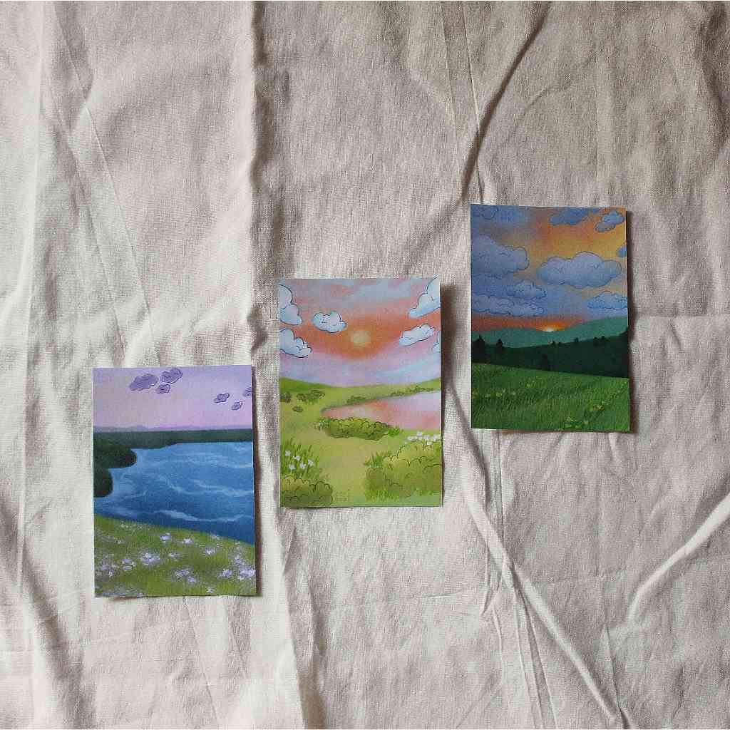 

Postcard Art Print Glossy Landscape Series - Original Art
