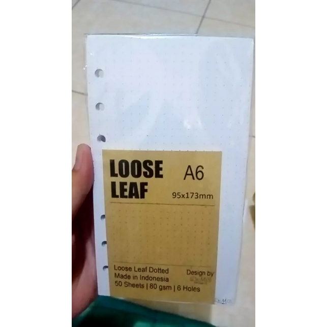 SP Kertas isi binder a6 / loose leafe a6 / kertas buku catatan sekolah / binder A6 binder nabung vir