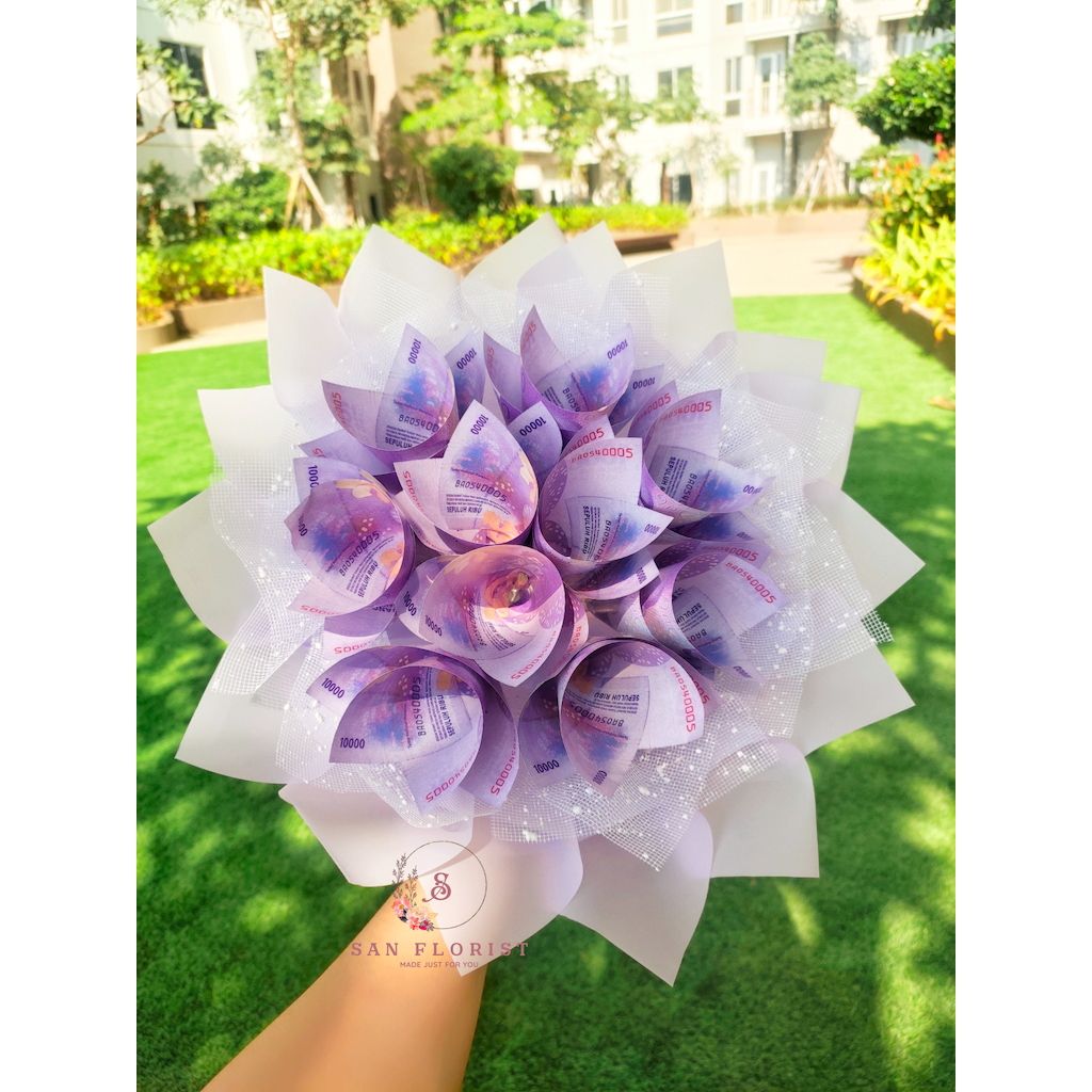 Buket Uang 20 Lembar / Money Bouquet San Florist / Buket Uang Murah