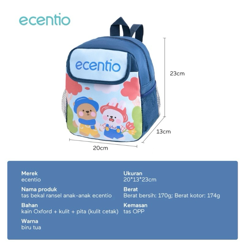 JS Tas Bekal Ecentio/Tas Kotak Makan ecentio