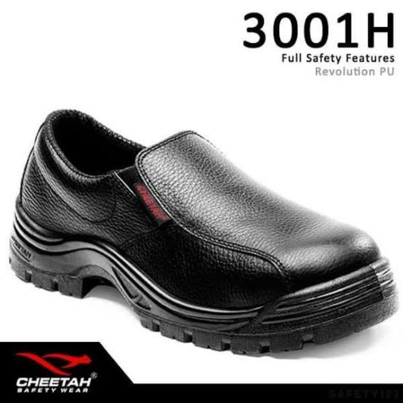 AgnimaSafety [ 100% ORIGINAL ] Cheetah Safety Shoes 3001 Hitam Sepatu Safety Cheetah