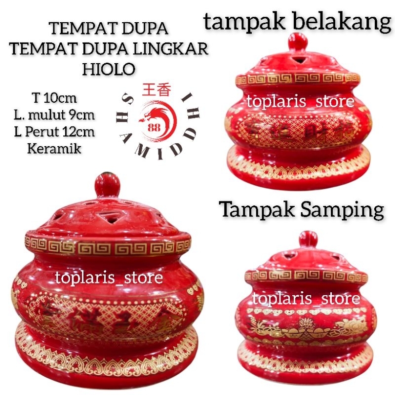 Tempat Bakar Dupa Kerucut MERAH