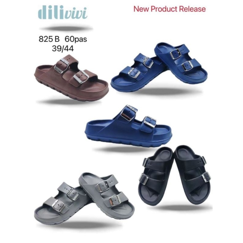 Sandal selop pria karet anti air sandal empuk anti slip