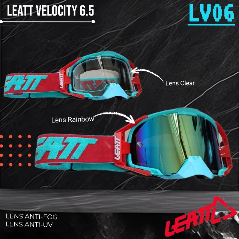 kacamata helm motocros leatt biru prospect hitam putih goggle sepeda mtb downhill goggles guggle gog