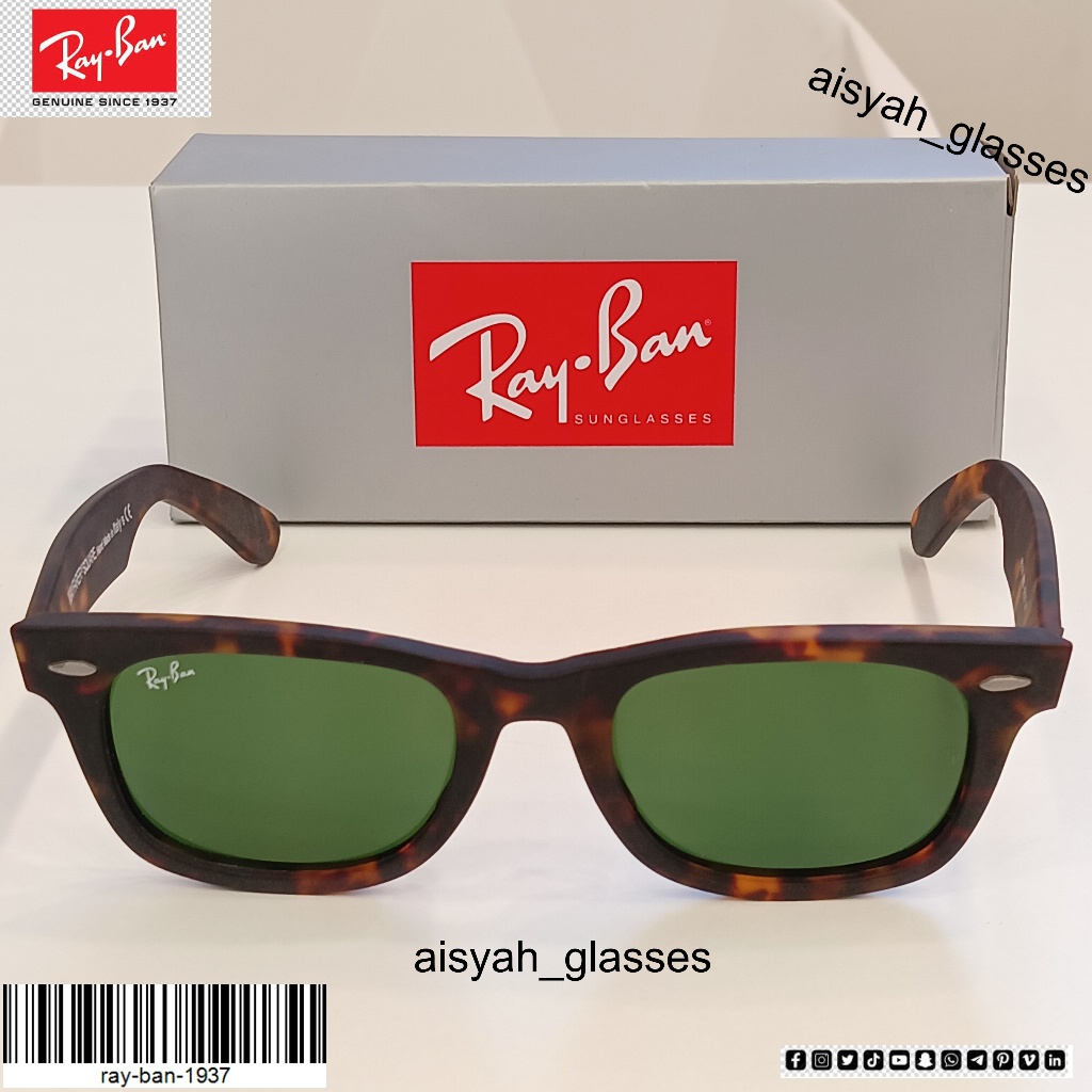 Kacamata Rayban Wayfarer Square RB 2151 – Matte Black G15