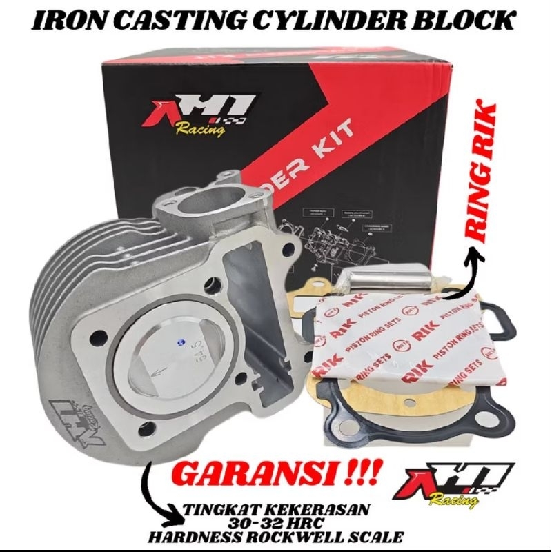 BLOK SEHER BORING BLOCK  AH1 RACING 54.5 MM 53 MM 53.5 MM BEAT POP -BEAT ESP (STATER HALUS) -SCOOPY 