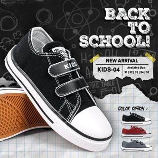 Sepatu Sekolah Cowok Cewek Sneakers Full Hitam Remaja Anak Smp Sma Laki Laki Kece Keren Skolah 04
