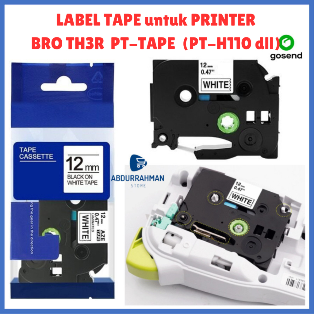 

Label Tape 8m Cartridge P-Tape TZ3 211-611-221-231-621-631 6 9 12 mm Isi Ulang Printer PTH110 dll
