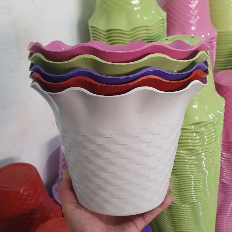 Pot kristal ukuran 25 cm paket isi 6 pcs