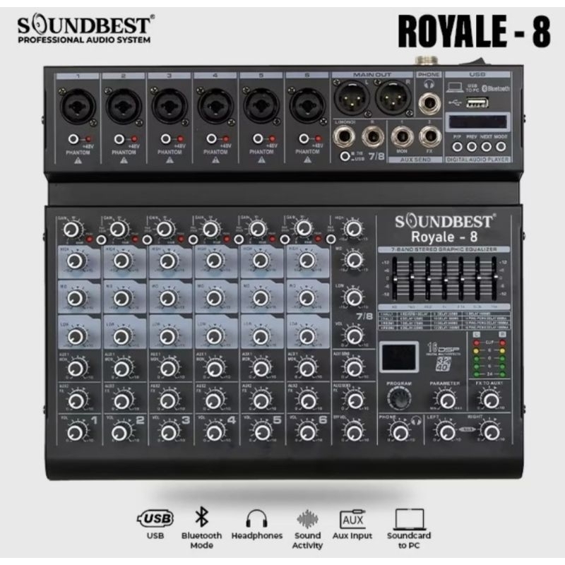 Mixer Soundbest Royale 8 Mixer audio 8 channel Original