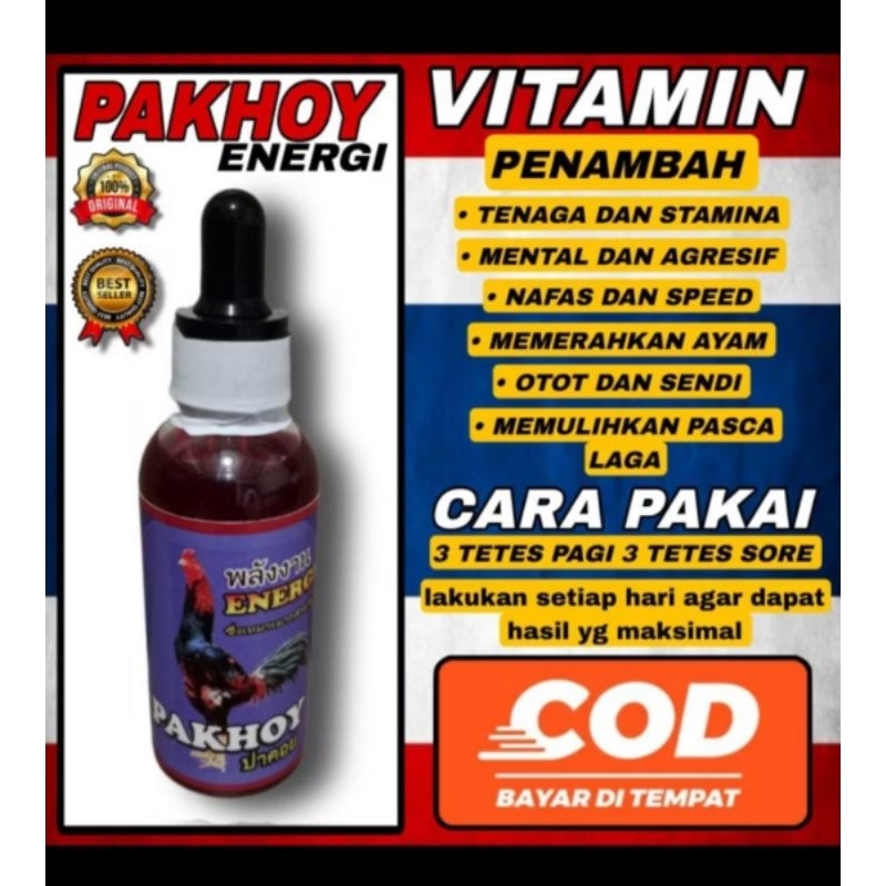 PAKHOY ENERGI VITAMIN ayam laga ORIGINAL THAILAND 100%