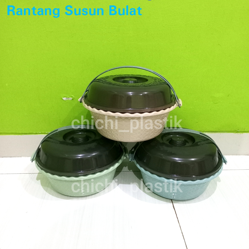 1PCS Rantang susun bulat rantang hajatan besar rantang plastik rantang piknik souvenir berkatan sela