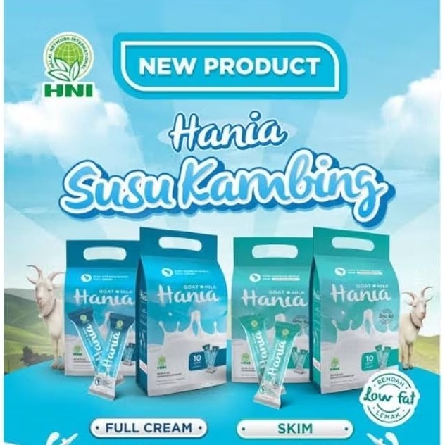 

Hania Susu Kambing Fullcream Skim Susu Etawa Bubuk Premium Tinggi Kalsium Protein