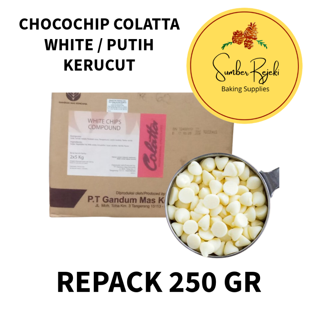 

Colatta Chocochip / Choco Chip Warna Putih Bentuk Kerucut 250 Gr / 250gr