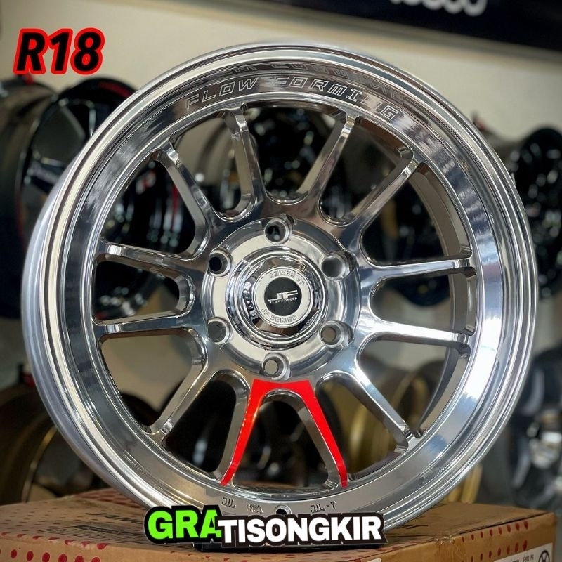 velg mobil racing R18 BUZZ FLOW FORMING velg mobil ring 18 velg racing mobil import termurah berkual