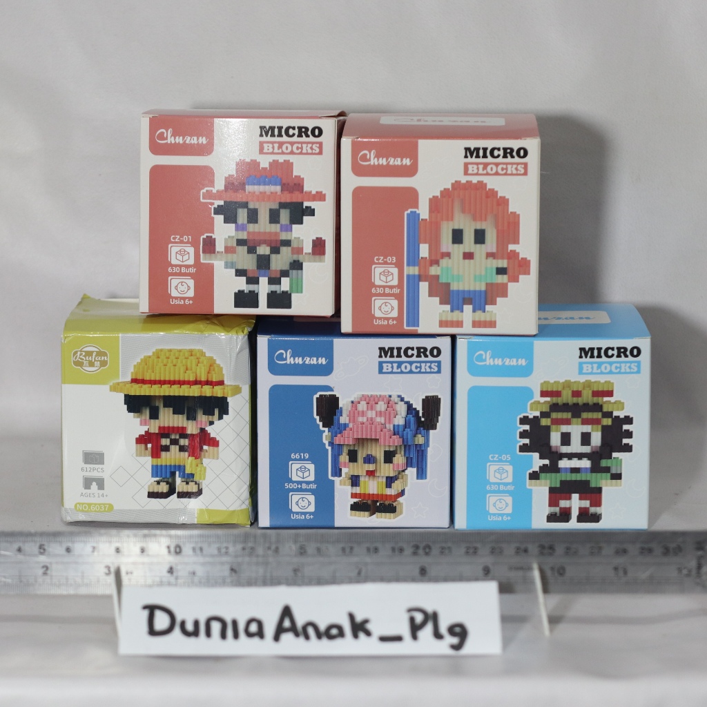 NANO BRICK JUMBO - BESAR | Nano Block One Piece luffy Bearbrick Karakter Kartun DLL
