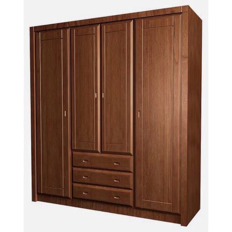 lemari pakaian kayu jati solid almari baju jati modern minimalis