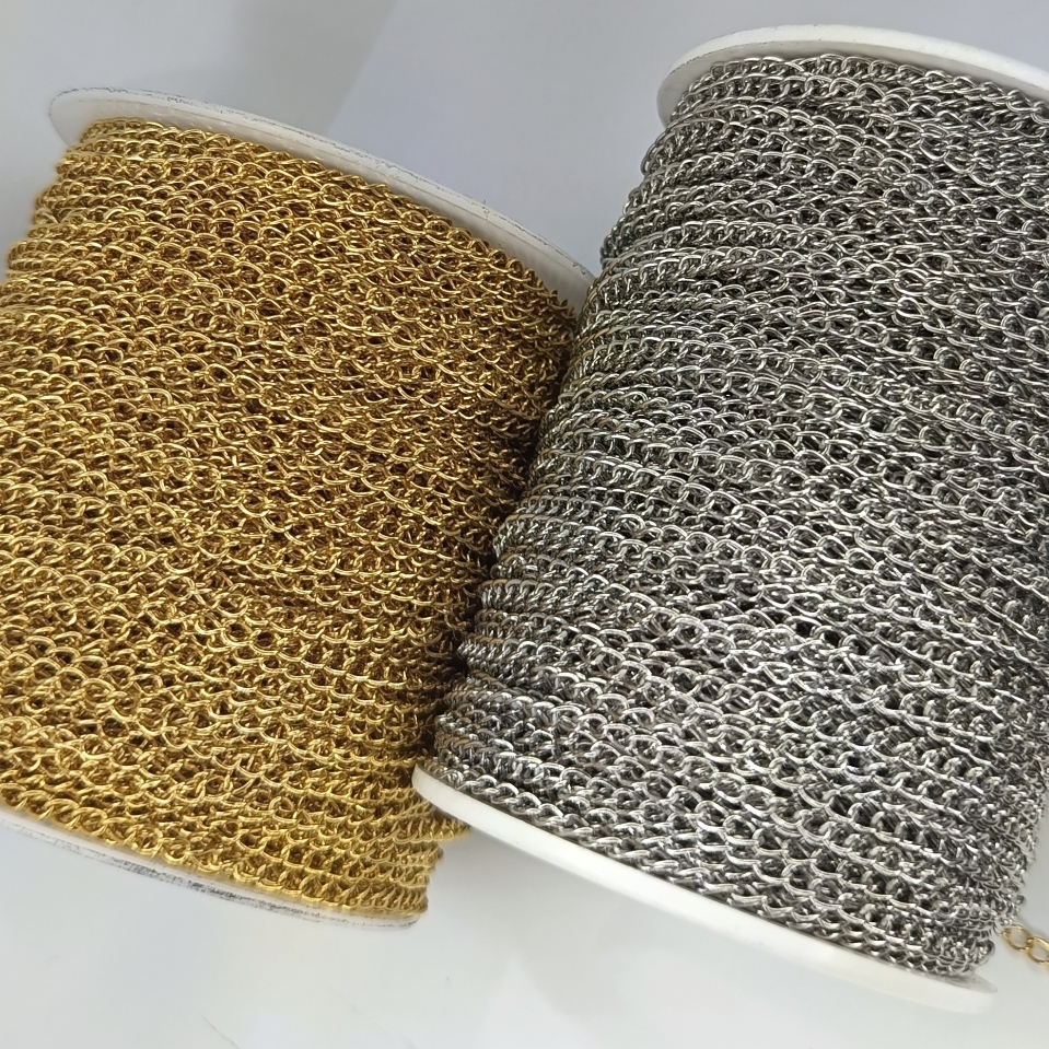 [1m]  Rantai Stainless Steel Anti Karat kalung gelang - bahan diy craft