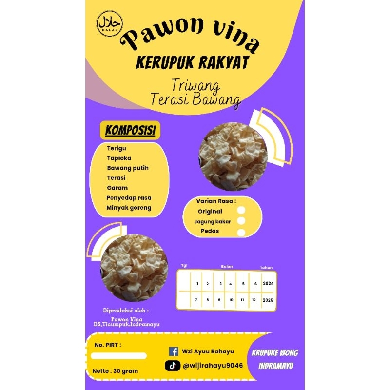 

Krupuk triwang Pawon vina