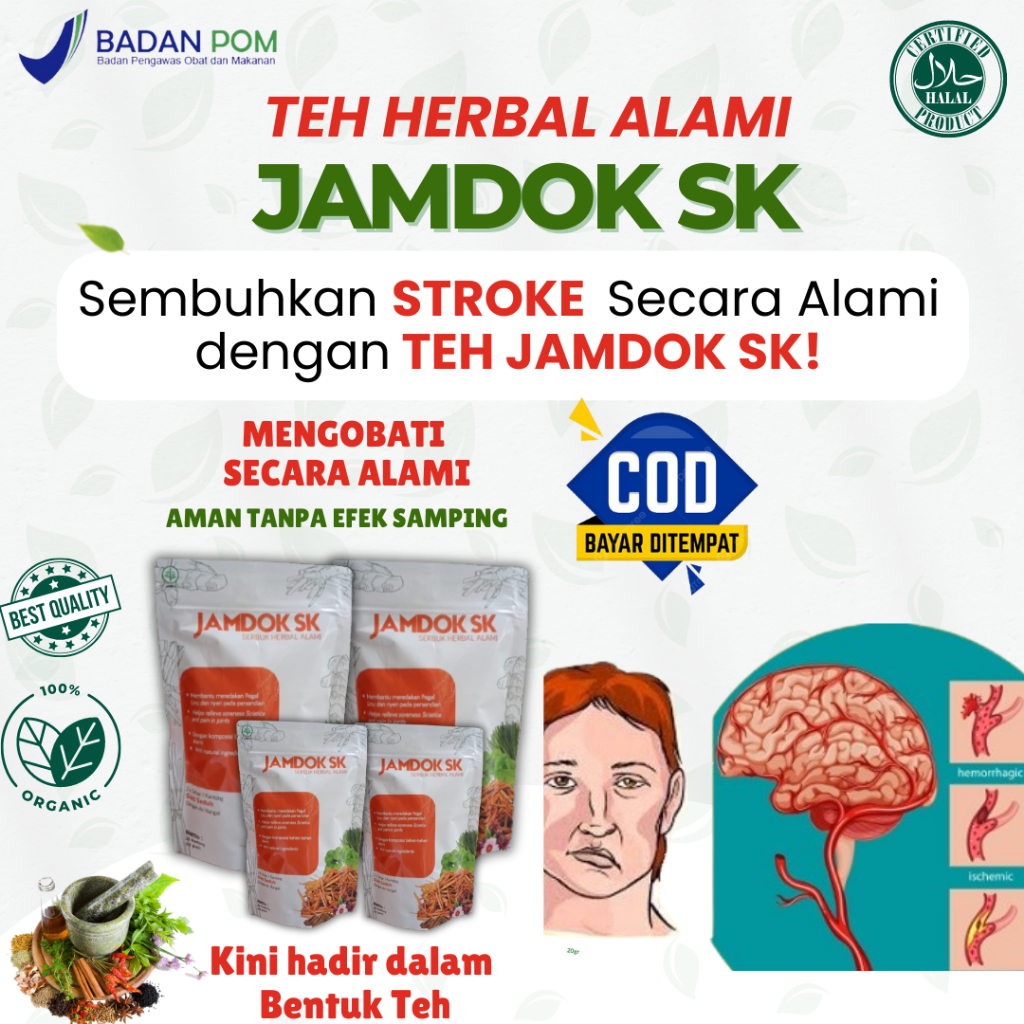 

Obat Herbal Stroke -Teh JAMDOK SK - HERBAL STROKE MELANCARKAN SIRKULASI DARAH