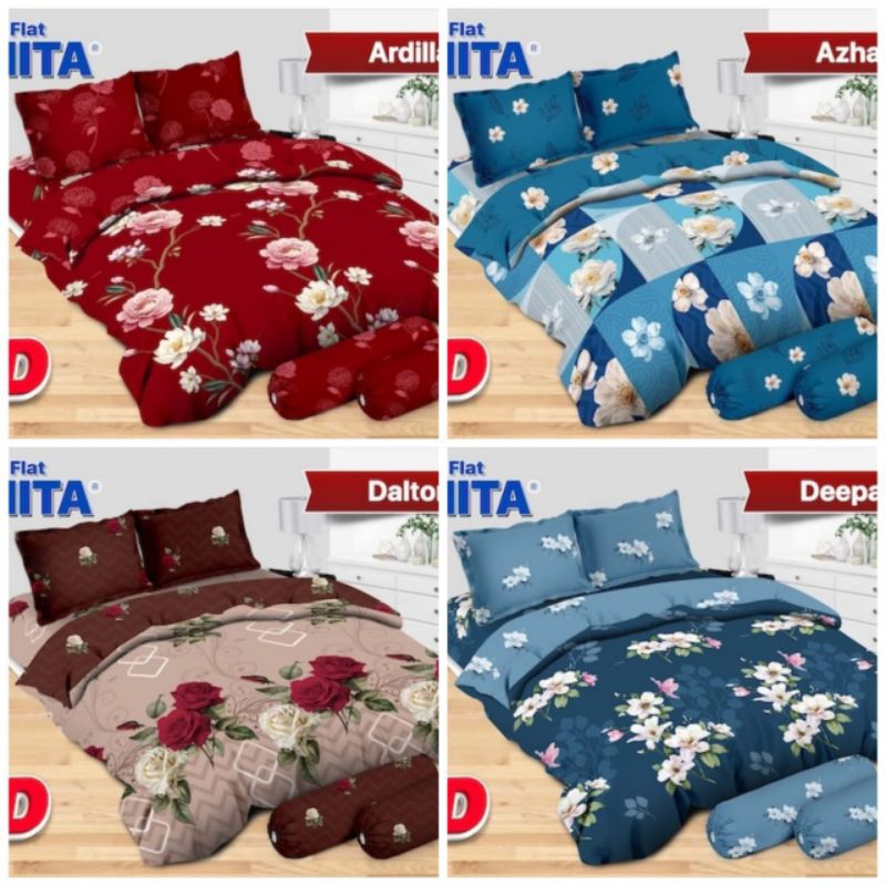 Bedcover Bonita / Satu set bedcover Bonita ukuran king size 180x200