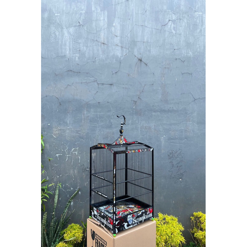 SANGKAR BURUNG DENGAN WATERDECAL, RUJI FIBER 1,3MM