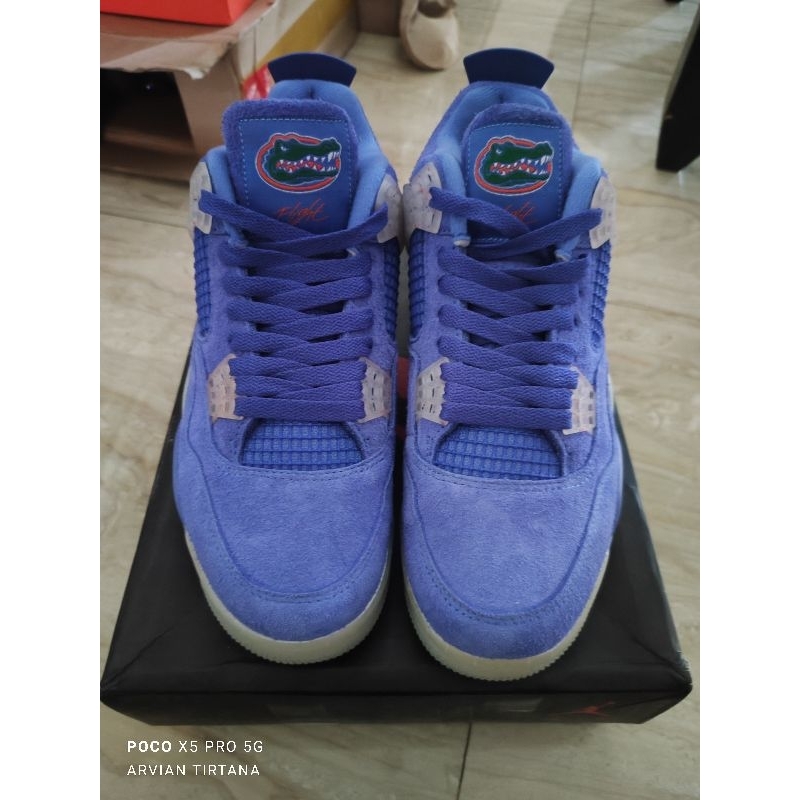 JORDAN RETRO 4 FLORIDA GATOR SIZE 42 SAMPLE TAG PROMO
