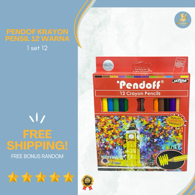 

Pendolf Krayon Pensil 12 Warna Include Rautan Harga Terjangkau + Free bonus Random!!