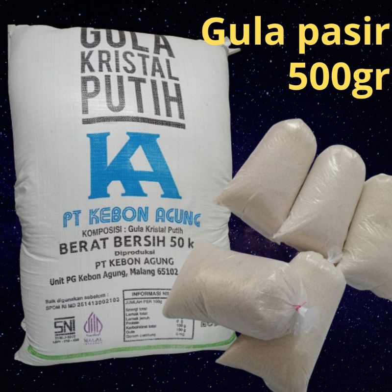 

gula pasir asli kebon agung repack 500gram