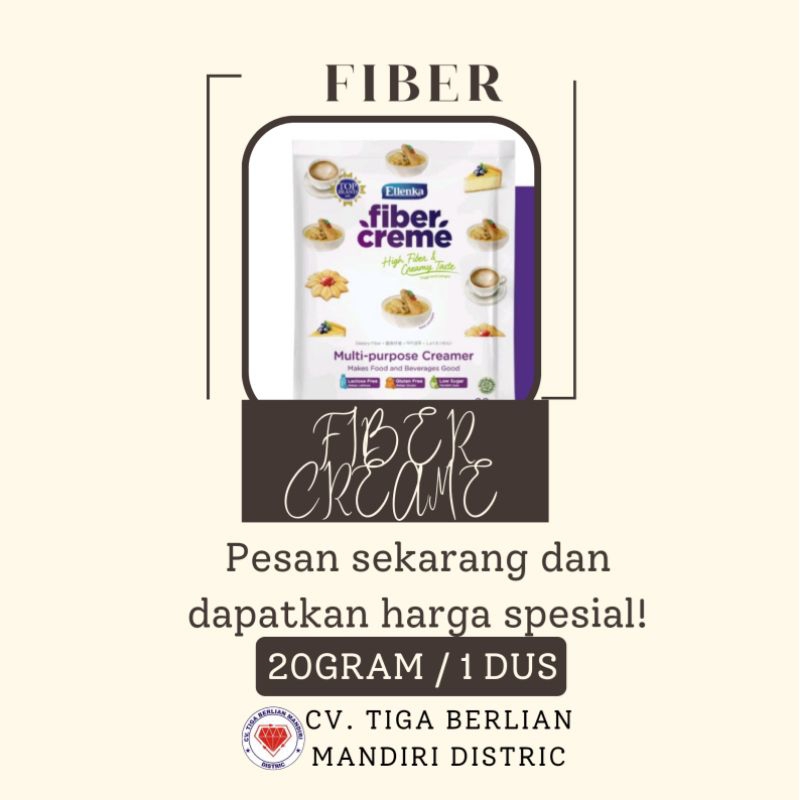

FIBER CREAME 20GRAM / 10PCS / 6PACK / 1DUS