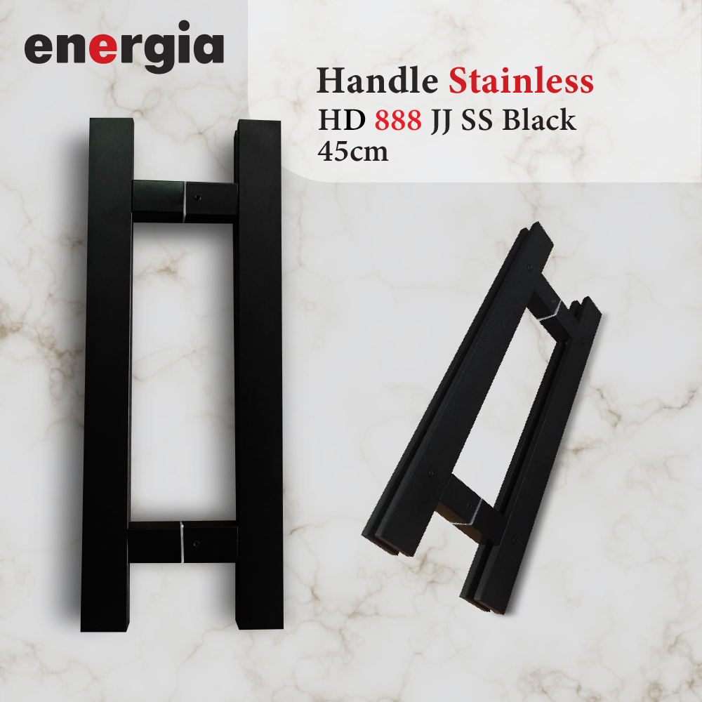 Handle Pintu Kupu Tarung Stainless Hitam 45cm