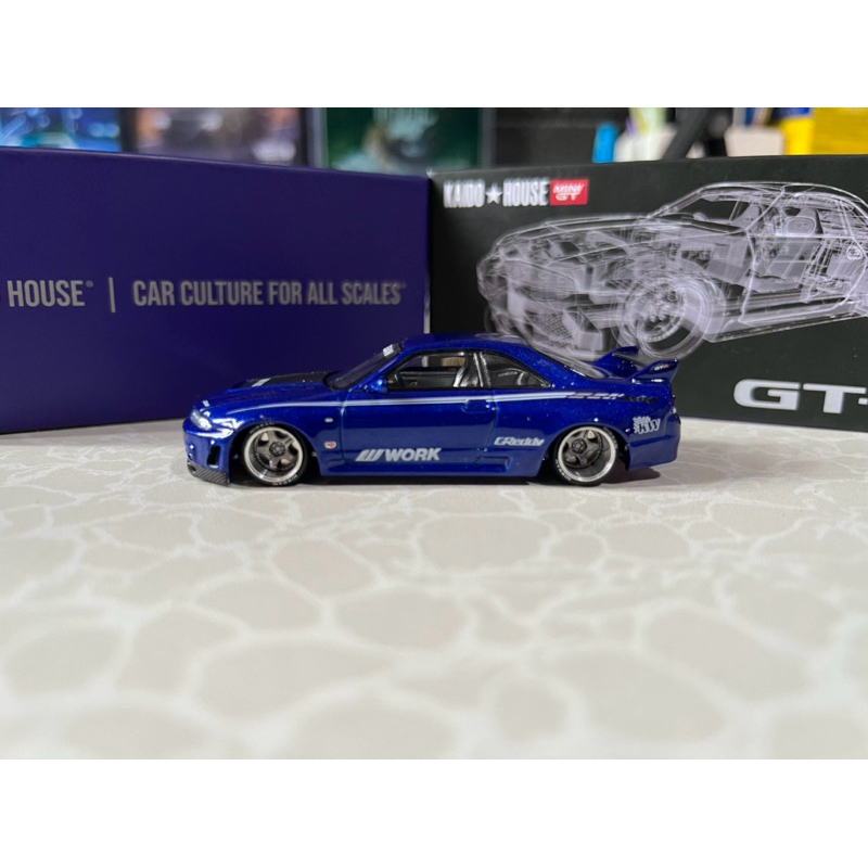 Kaido House Mini GT Nissan Skyline GT-R R33 V2 Biru Kaido House R33 Biru